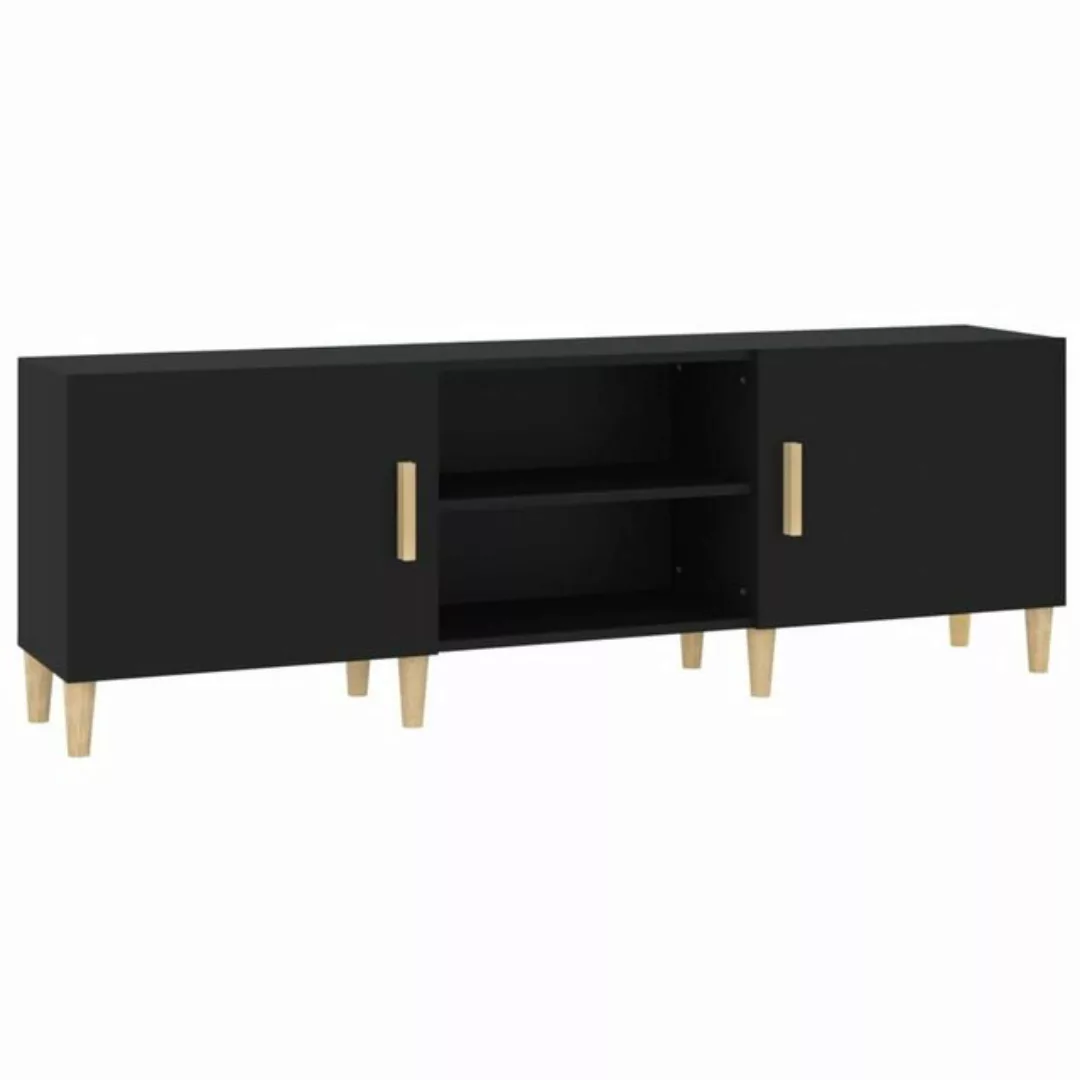 furnicato TV-Schrank Schwarz 150x30x50 cm Holzwerkstoff (1-St) günstig online kaufen