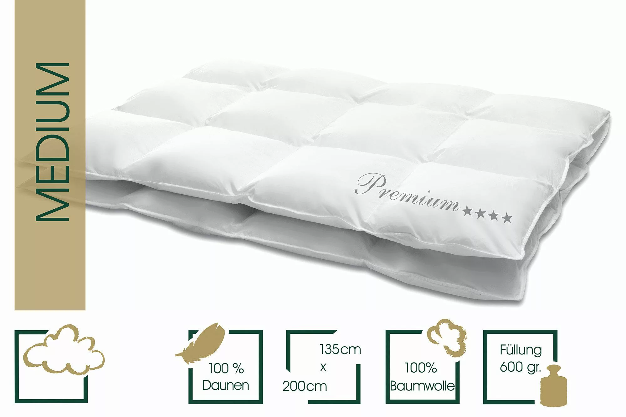 HANSKRUCHEN Daunenbettdecke Premium, Füllung: 100% Daunen, günstig online kaufen
