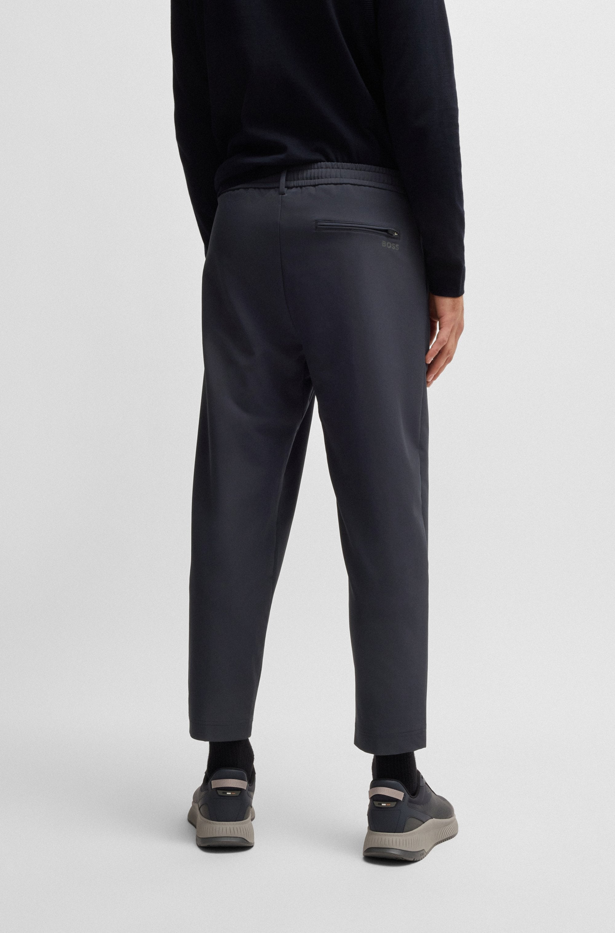 BOSS GREEN Webhose "T Convert-Pleat", mit Zugbund und Markenlabel günstig online kaufen