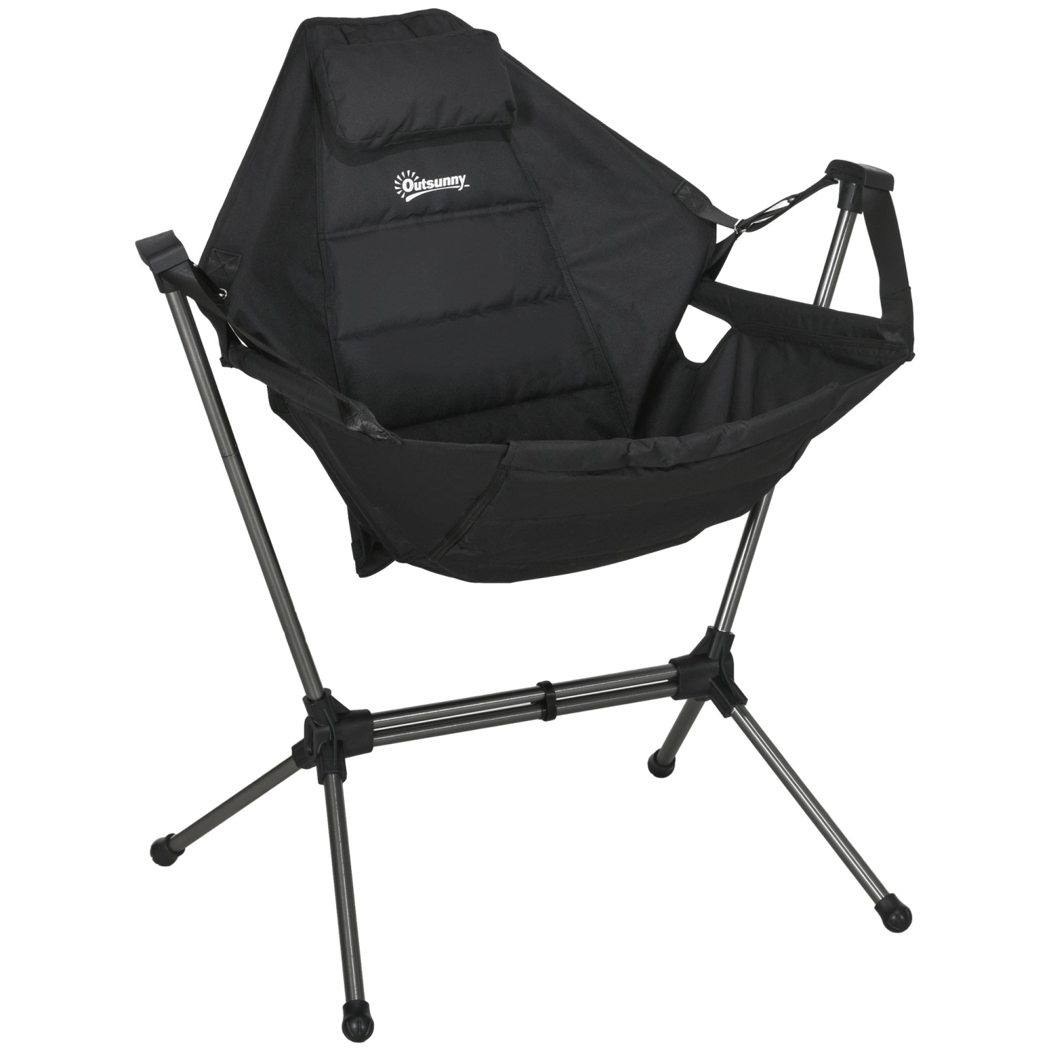 Outsunny Campingstuhl Faltbar Gartensessel Regiestuhl Klappsessel günstig online kaufen