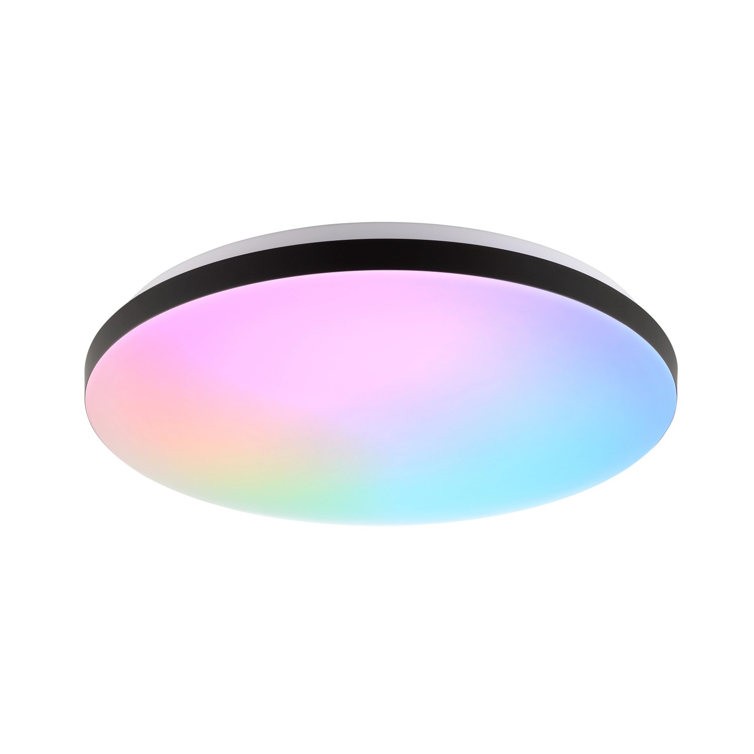 Brilliant LED-Deckenleuchte Livio RGB & CCT-Funktion Weiß-Schwarz Ø 38,5 cm günstig online kaufen