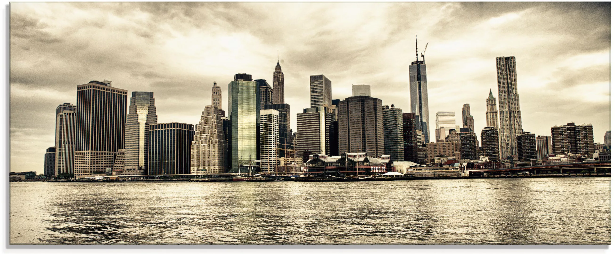 Artland Glasbild "Lower Manhattan Skyline", Amerika, (1 St.) günstig online kaufen