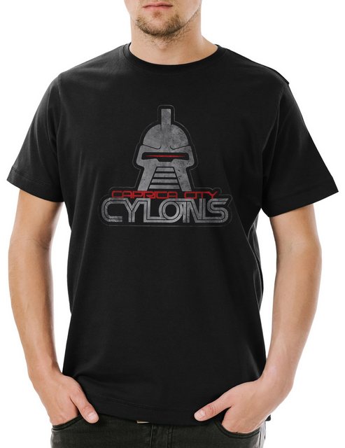 Urban Backwoods Print-Shirt Caprica City Cylons Herren T-Shirt TV Kampfster günstig online kaufen