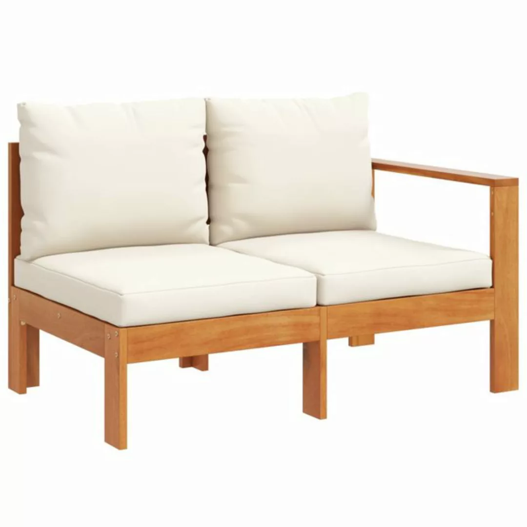 vidaXL Sofaelement Gartensofa mit 1 Armlehne 2-Sitzer Massivholz Akazie (1 günstig online kaufen