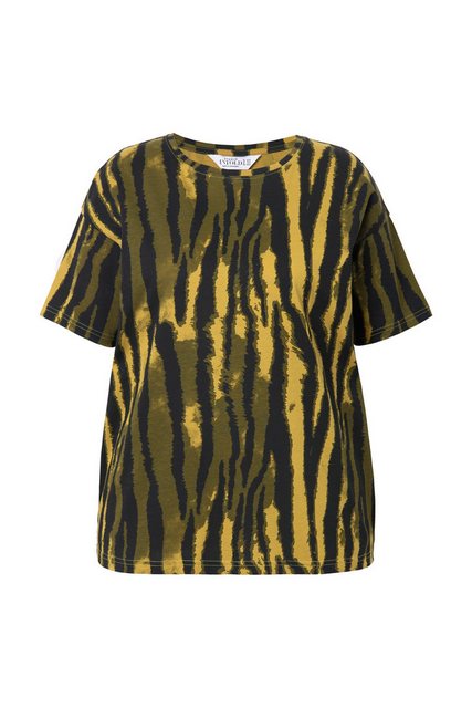 Studio Untold Rundhalsshirt T-Shirt oversized Batik-Streifen günstig online kaufen