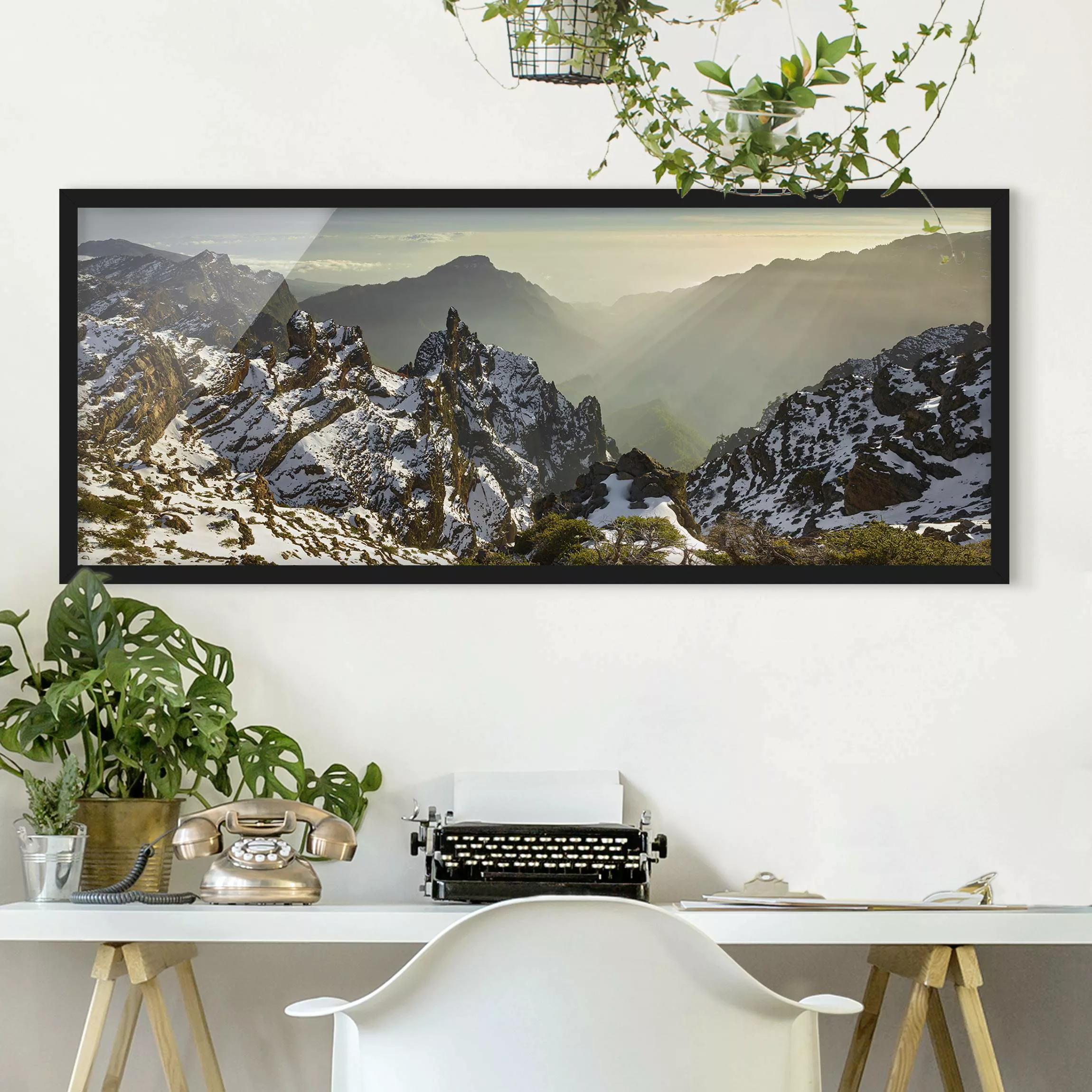 Bild mit Rahmen Natur & Landschaft - Panorama Berge in La Palma günstig online kaufen