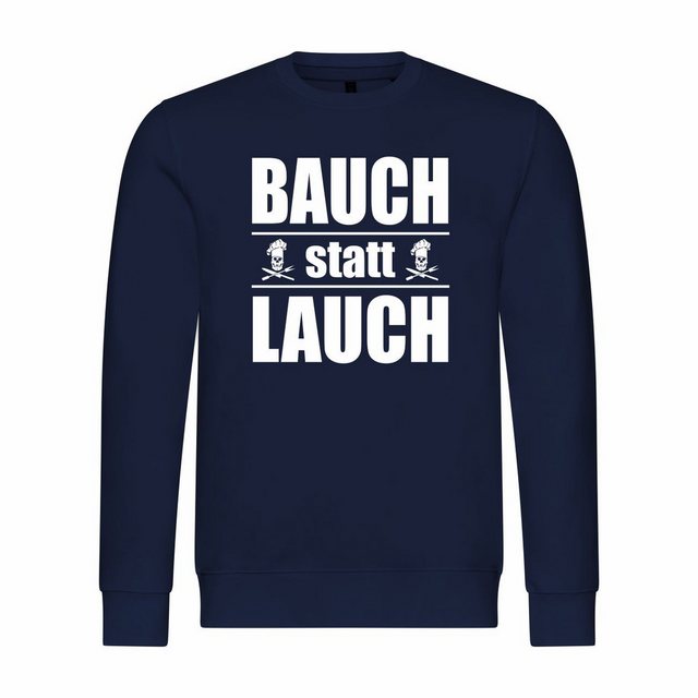 deinshirt Rundhalspullover Herren Pullover Bauch statt Lauch Mit Print Moti günstig online kaufen