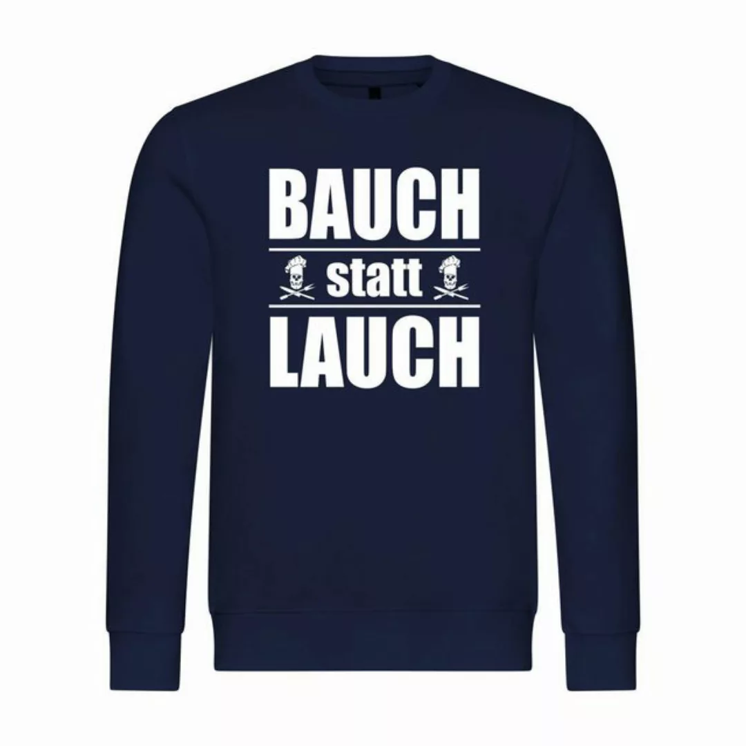 deinshirt Rundhalspullover Herren Pullover Bauch statt Lauch Mit Print Moti günstig online kaufen