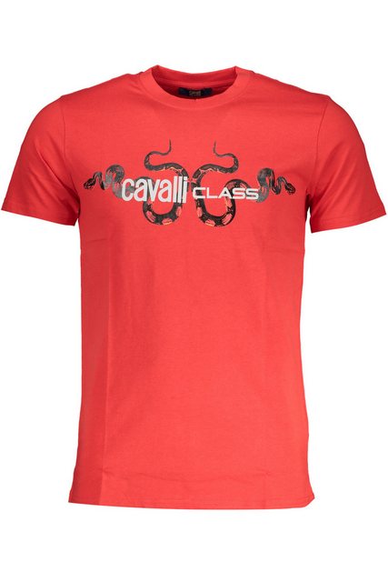 Cavalli Class T-Shirt Modernes Herren Kurzarm-T-Shirt, Rot mit Druck & günstig online kaufen