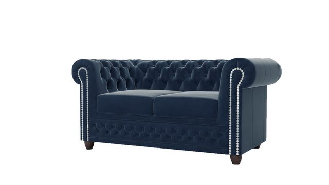 S-Style Möbel Chesterfield-Sofa Chesterfield Lena 2 sitzer mit Schlaffunkti günstig online kaufen