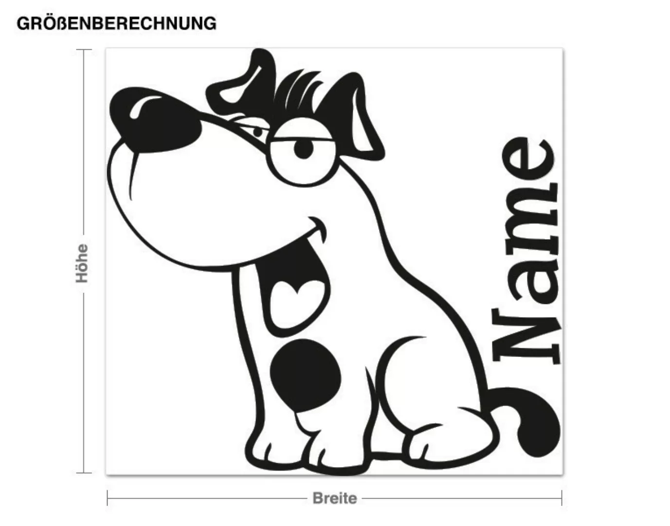 Wunschtext-Wandtattoo Wunschtext-Hundefreund günstig online kaufen