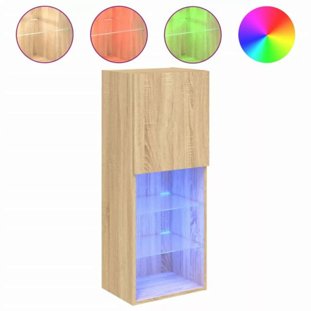 VidaXL TV-Schrank mit LED-Leuchten Sonoma-Eiche 40,5x30x102 cm günstig online kaufen