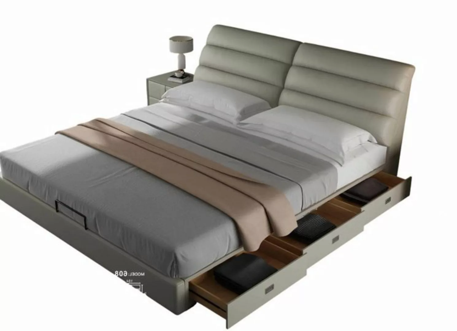 Xlmoebel Bett Klassisches Luxus-Doppelbett mit Polsterdesign für das Schlaf günstig online kaufen