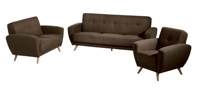 58 aufm Kessel Sofa 3-Sitzer mit Bettfunktion Karen Bezug Samtvelours (mit günstig online kaufen