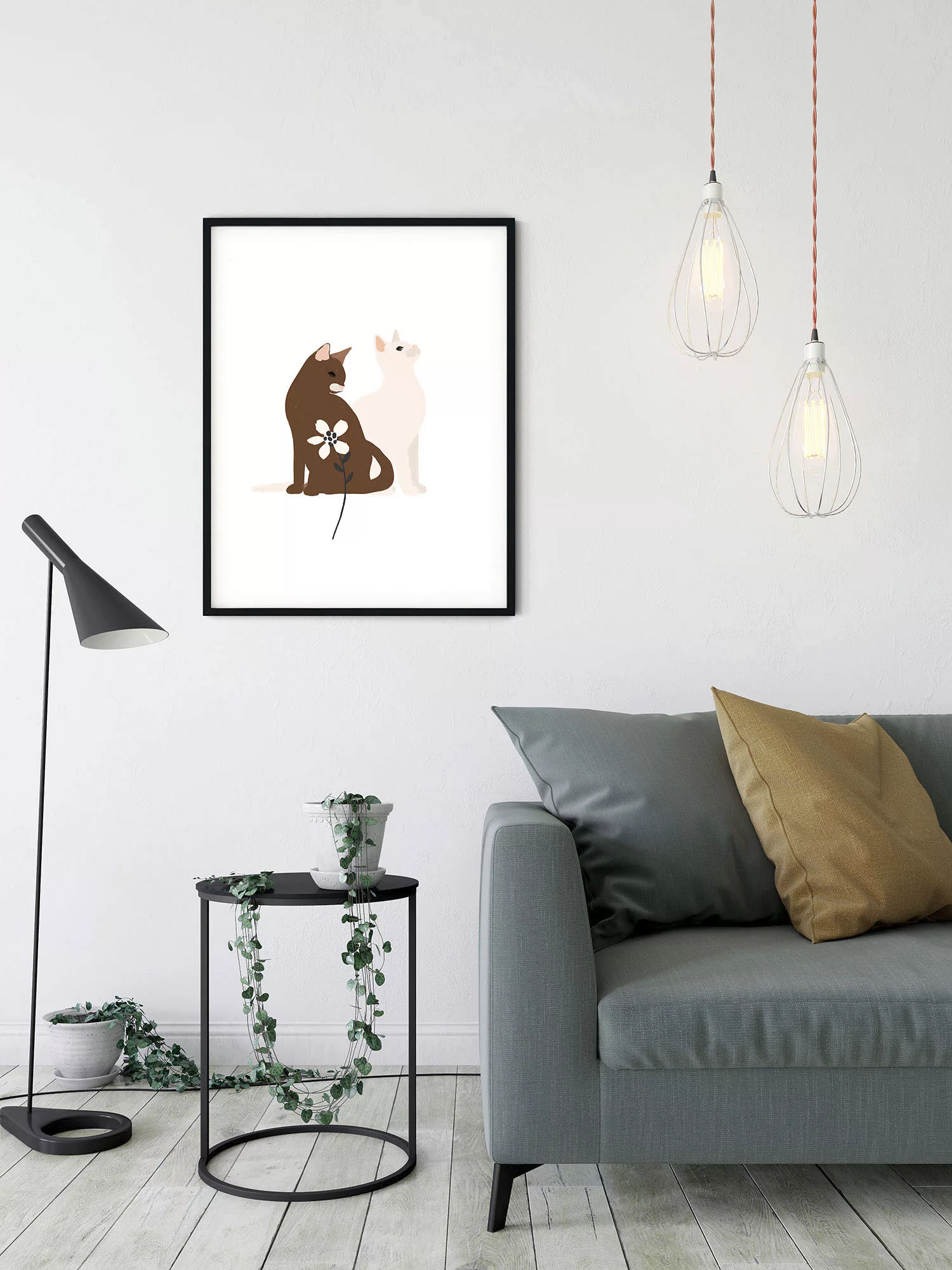 Komar Wandbild "Loving Cats", (1 St.), Deutsches Premium-Poster Fotopapier günstig online kaufen