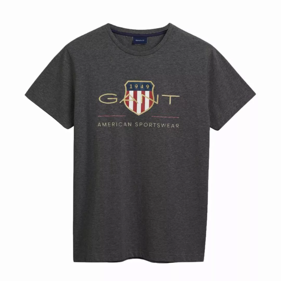 GANT Herren T-Shirt - D2. ARCHIVE SHIELD, Rundhals, kurzarm, Baumwolle, Pri günstig online kaufen