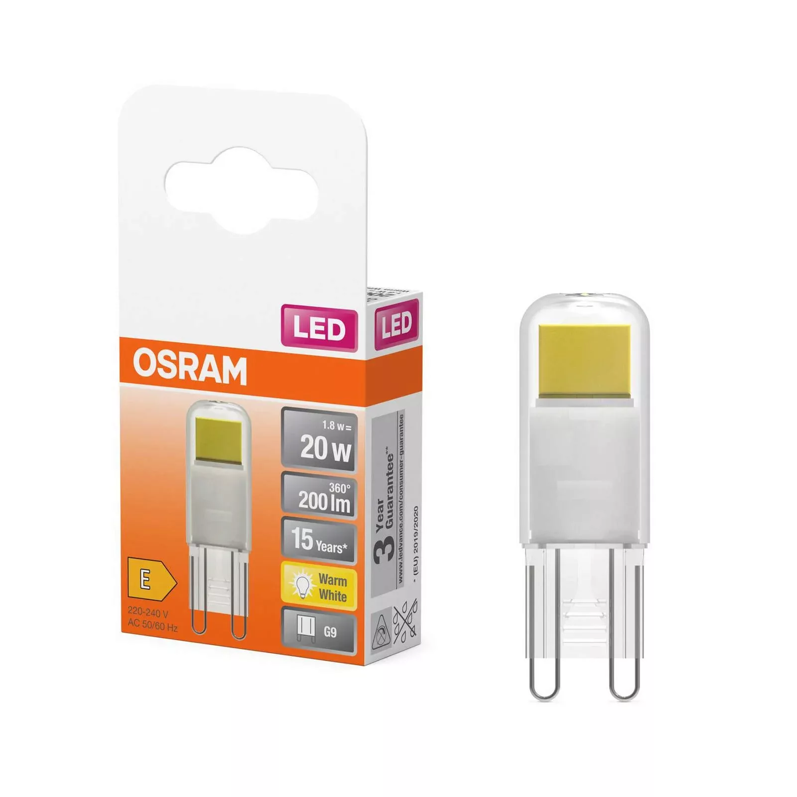 OSRAM LED-Leuchtmittel Stiftsockel G9 1,8 W klar 2.700 K günstig online kaufen