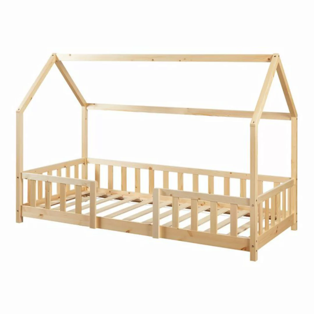 en.casa Kinderbett, »Sisimiut« Haus-Optik mit Rausfallschutz 90x200cm Holz günstig online kaufen