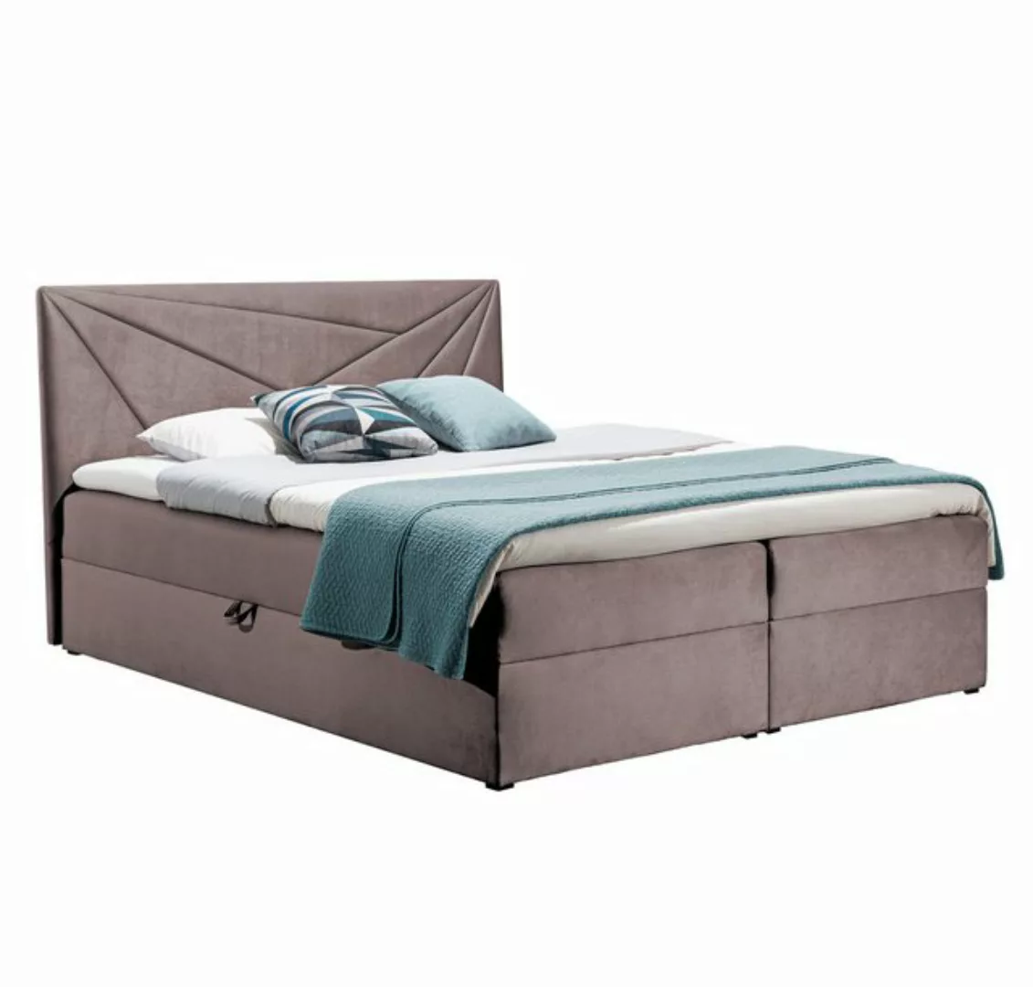 Furnix Boxspringbett TREZO 5 120x200 Doppelbett mit Bettkasten und Topper, günstig online kaufen