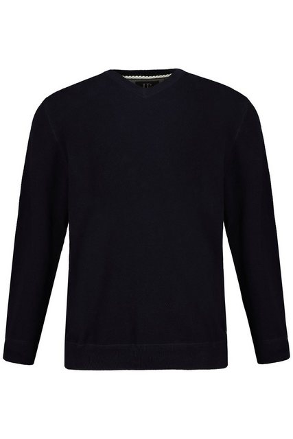 JP1880 Rundhalspullover Pullover Basic Form V-Ausschnitt Baumwolle günstig online kaufen