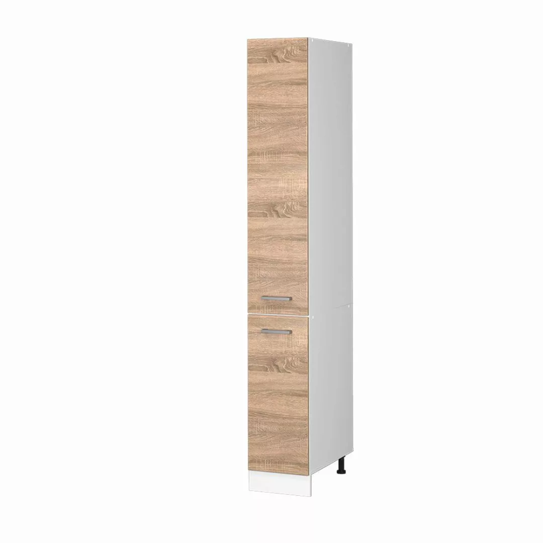 Vicco Hochschrank R-Line, Sonoma/Weiß, 30 cm günstig online kaufen