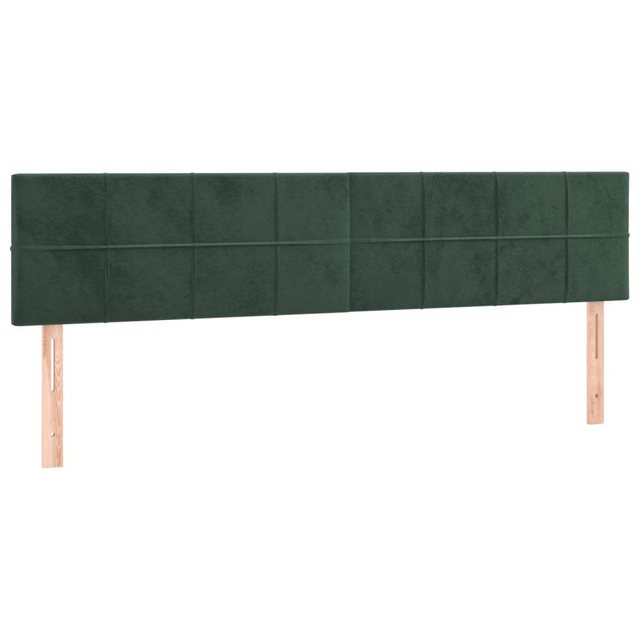 vidaXL Bett, Kopfteile 2 Stk. Dunkelgrün 80x5x78/88 cm Samt günstig online kaufen