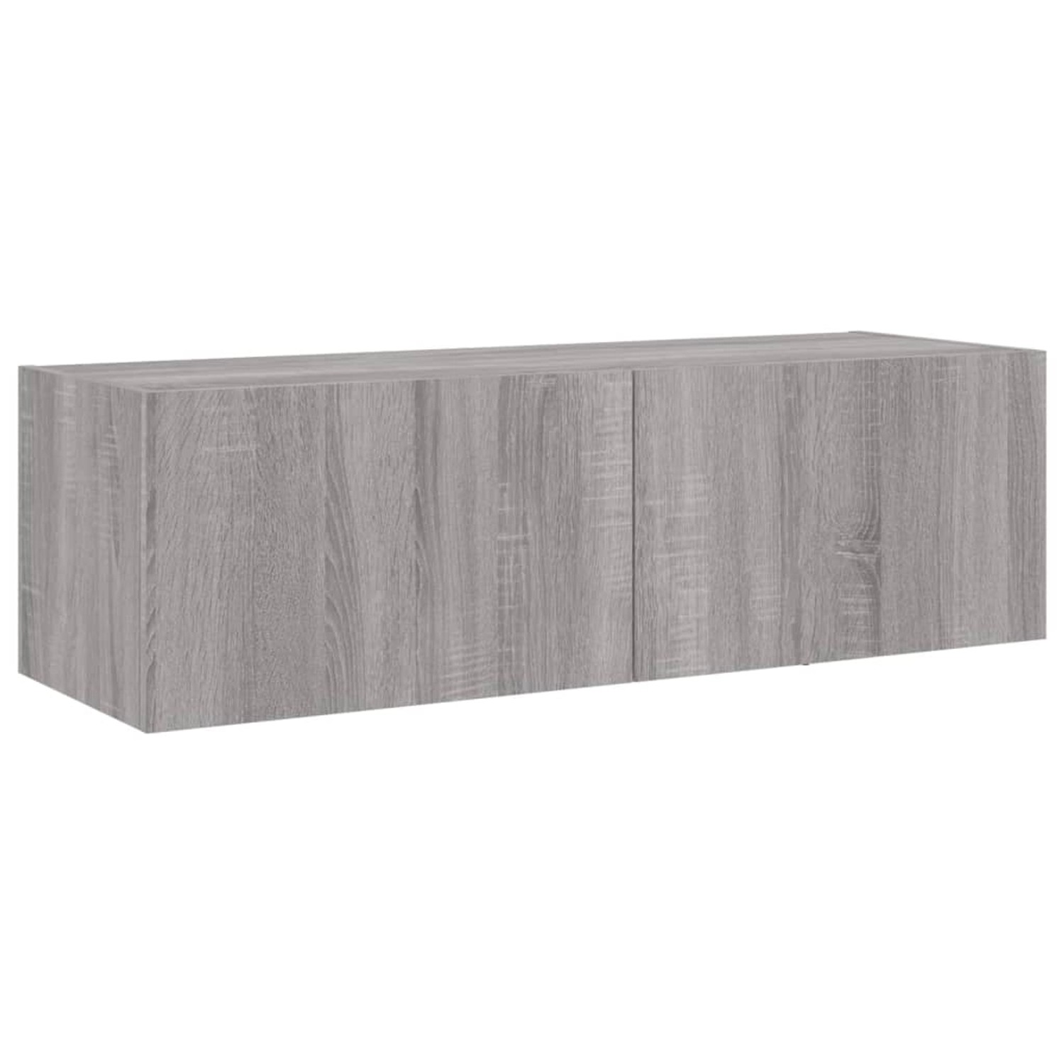 vidaXL TV-Schrank TV-Wandschrank mit LED-Leuchten Grau Sonoma 100x35x31 cm günstig online kaufen