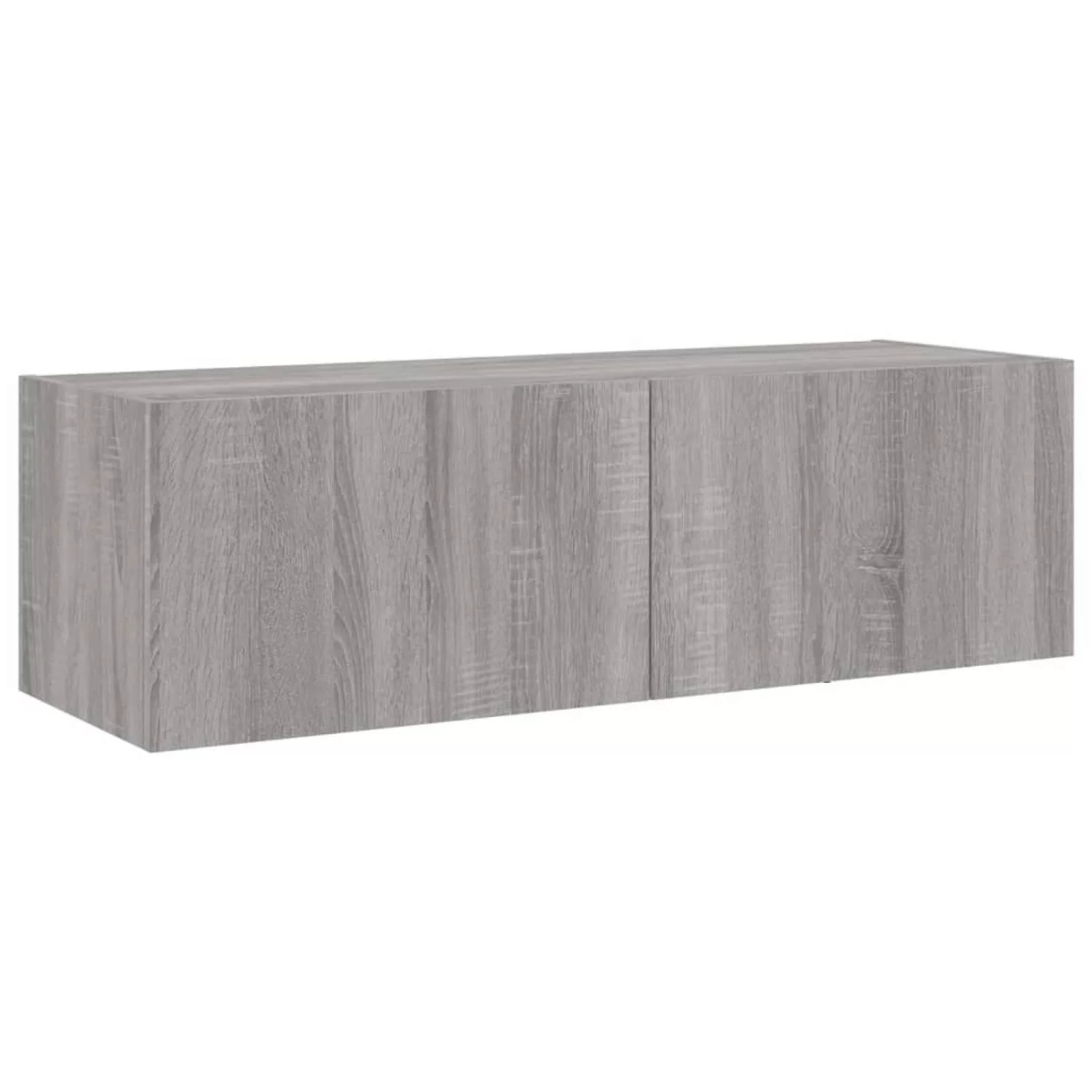 VidaXL TV-Wandschrank mit LED-Leuchten Grau Sonoma 100x35x31 cm günstig online kaufen