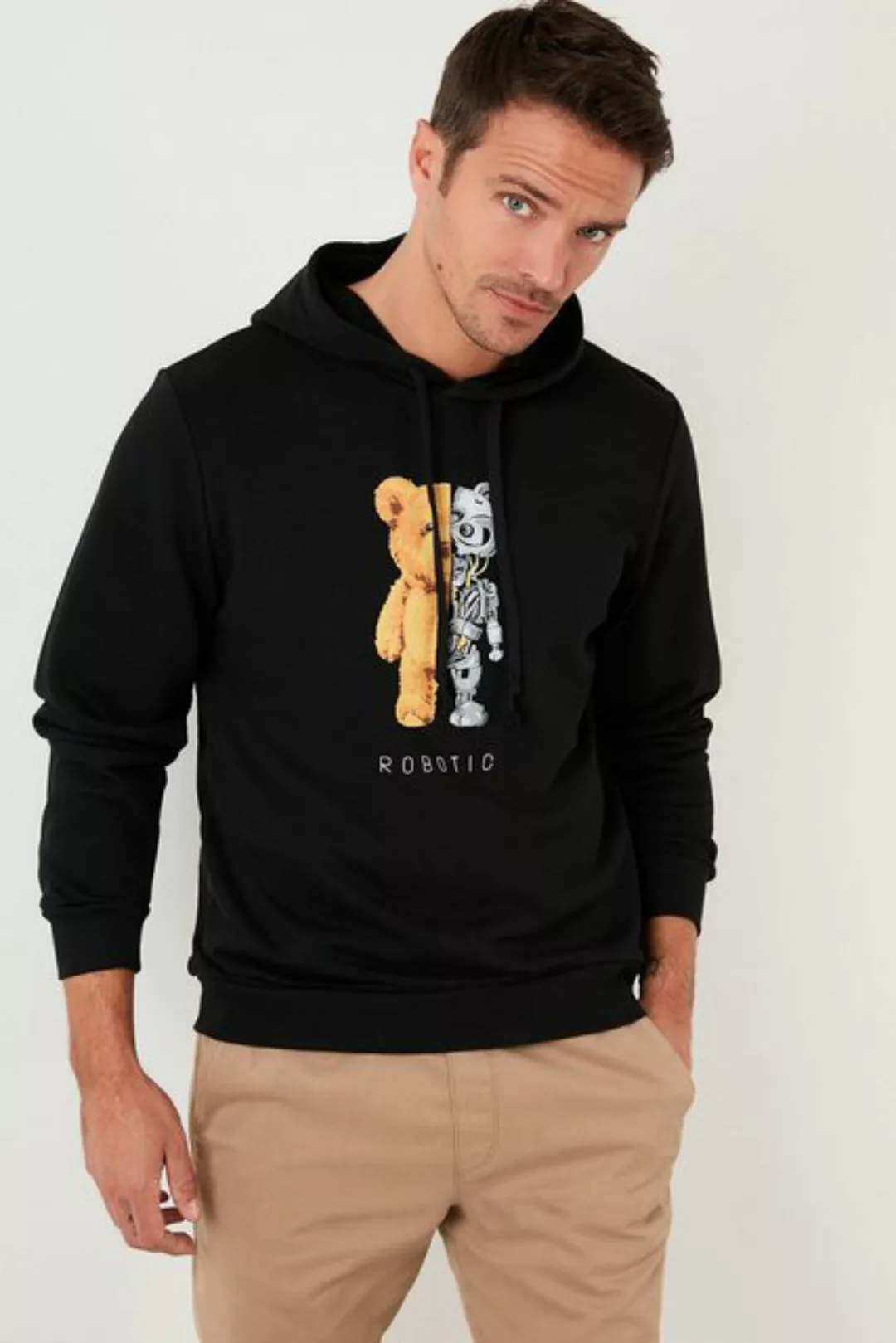 Buratti Hoodie Buratti Slim Fit Hooded Print Sweatshirt 5905236 günstig online kaufen