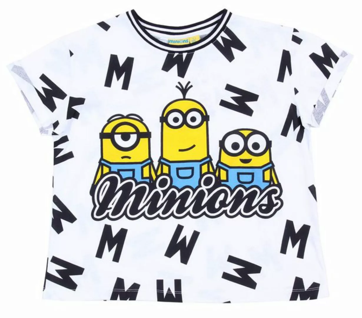 Sarcia.eu Crop-Top Weiß-schwarzes T-Shirt DIE MINIONS M günstig online kaufen