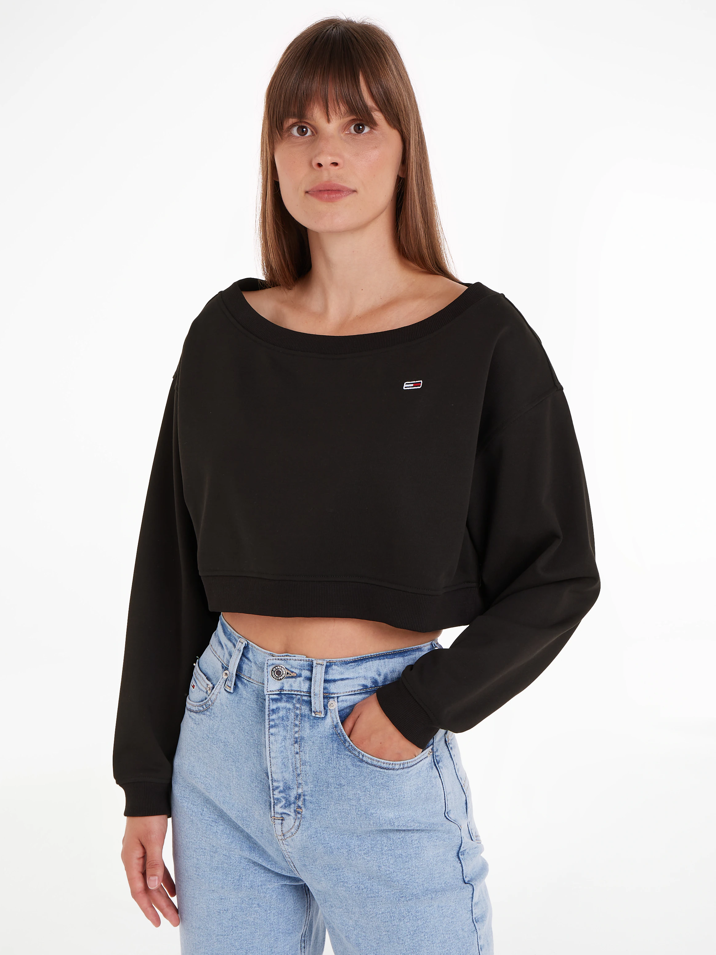 Tommy Jeans Sweatshirt TJW CRP OFF SHOULDER CREW mit Tommy Jeans Markenlabe günstig online kaufen