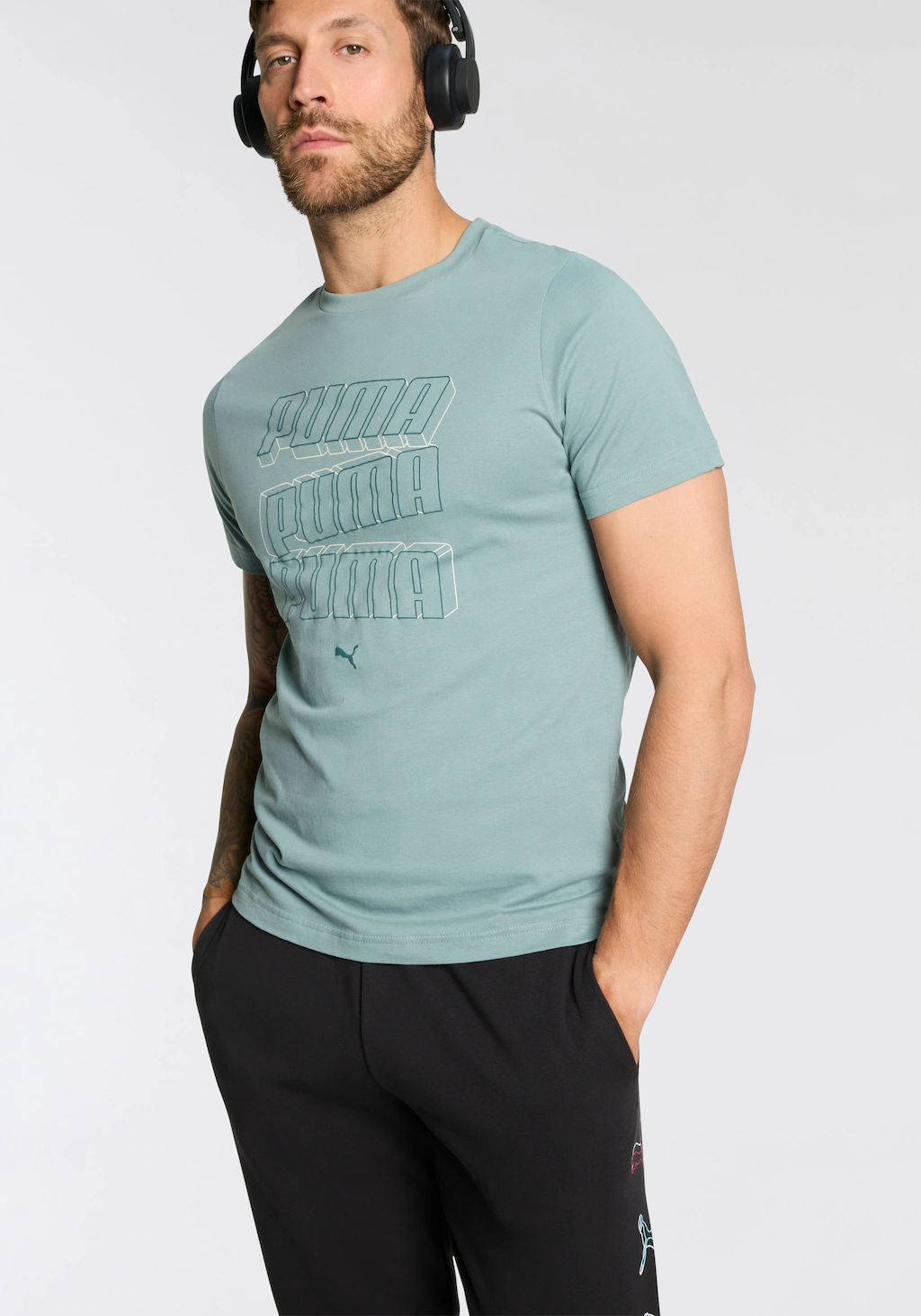 PUMA T-Shirt "ESS LOGO LAB HOG TEE", für Herren günstig online kaufen