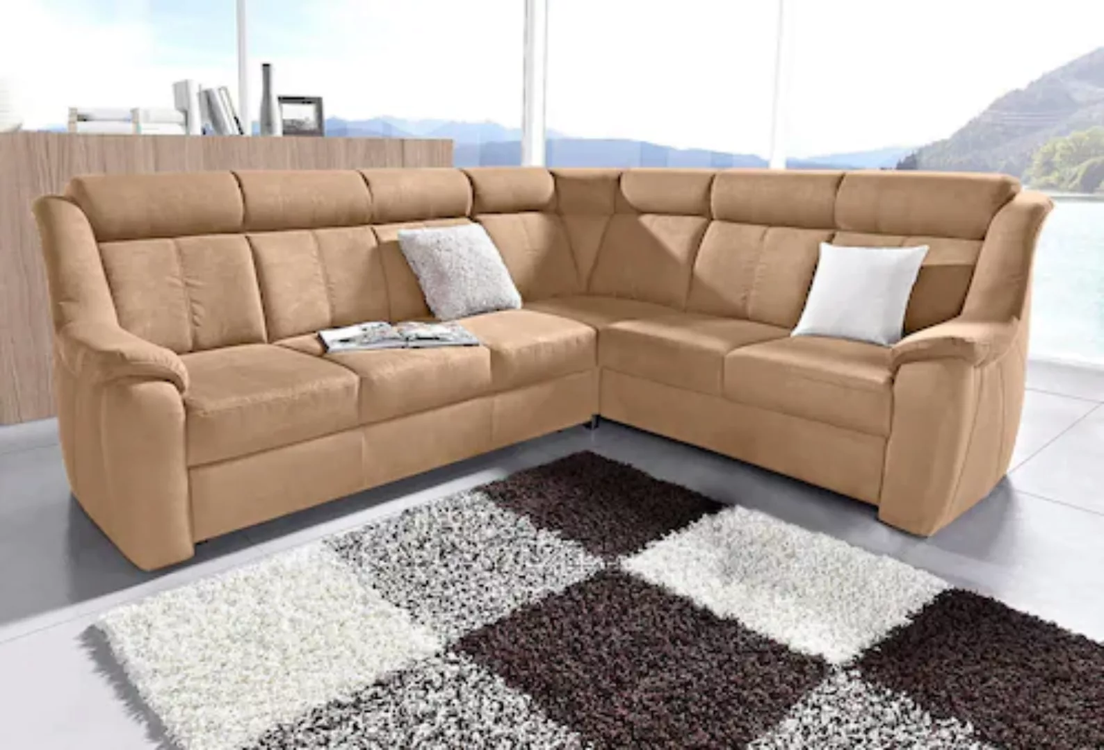 sit&more Ecksofa »Basel L-Form«, wahlweise mit Relaxfunktion günstig online kaufen