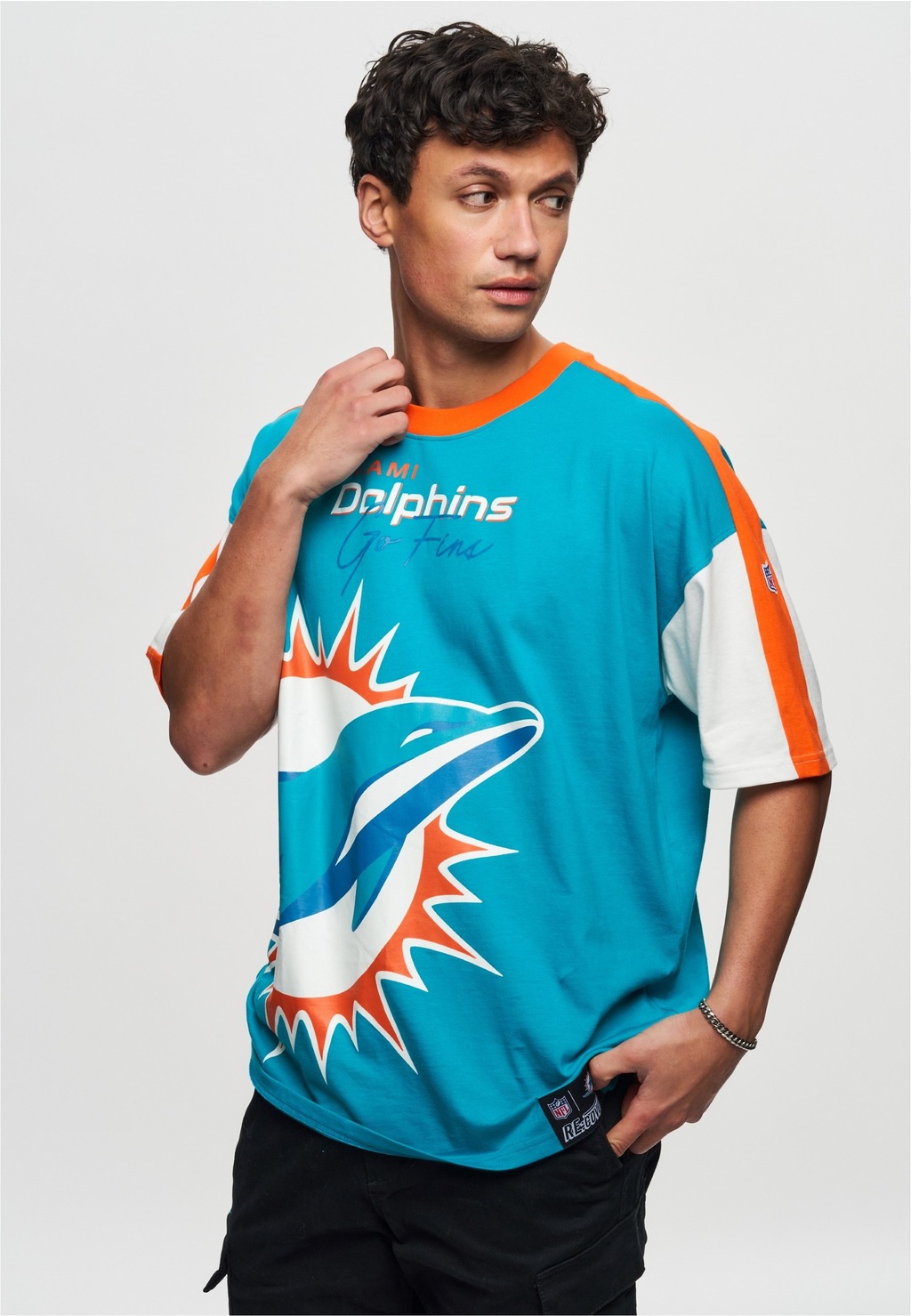 Recovered T-Shirt "NFL Dolphins Miami Cut and Sew Oversized", für alle Miam günstig online kaufen