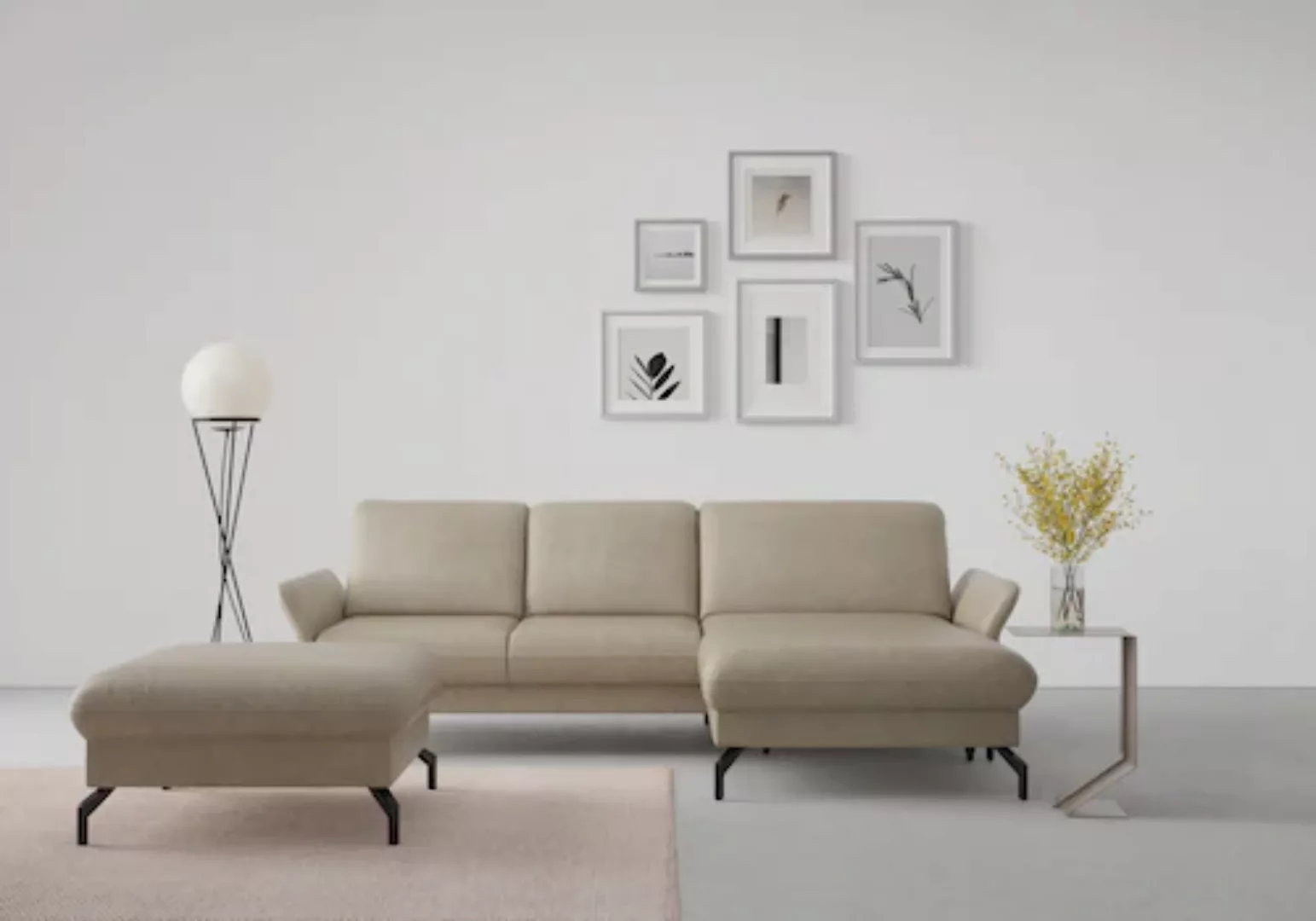 sit&more Ecksofa »Fashion L-Form«, wahlweise mit Kopfteilverstellung und Vo günstig online kaufen