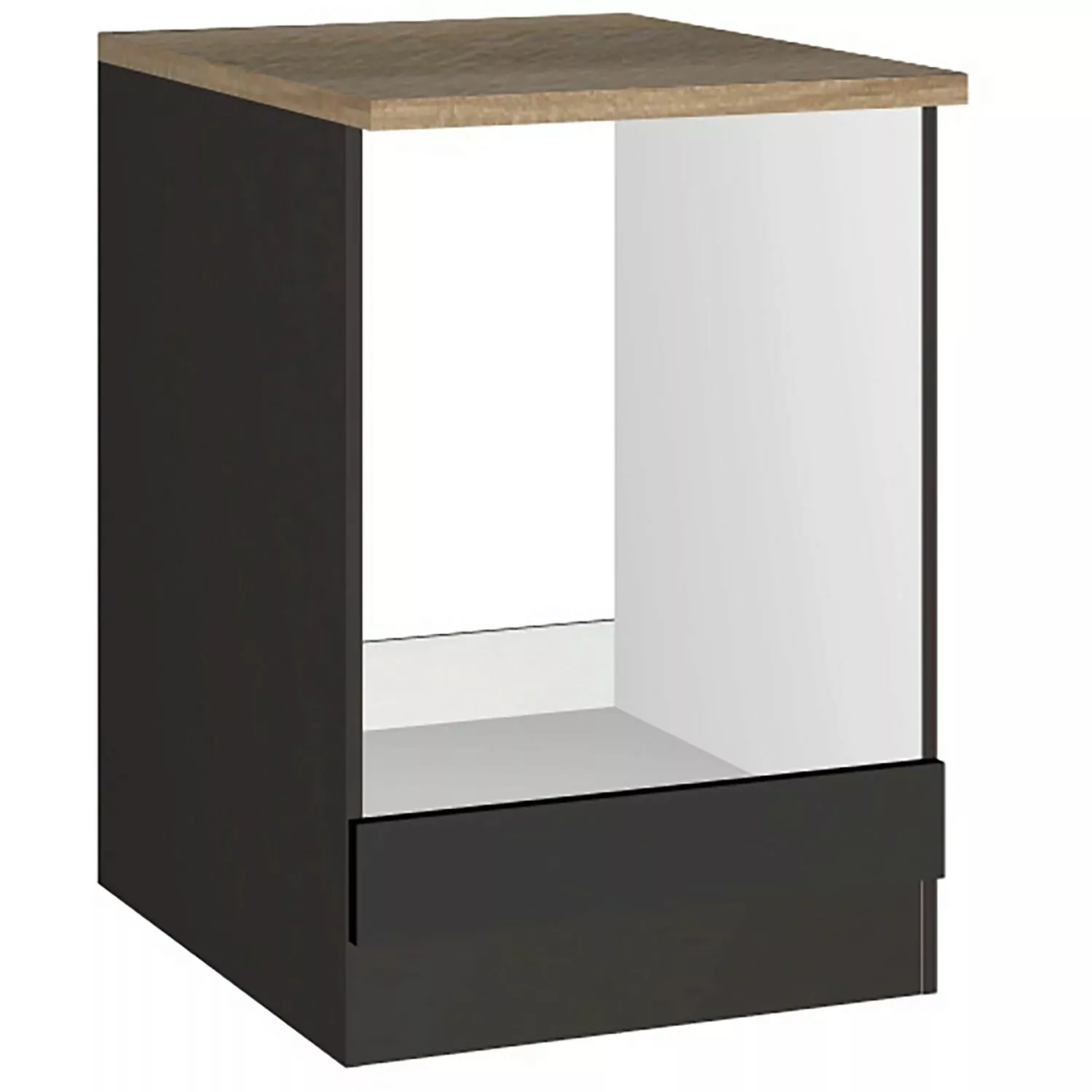 Held Möbel Herdumbauschrank Mailand 60 cm Hochglanz Graphit/Graphit günstig online kaufen