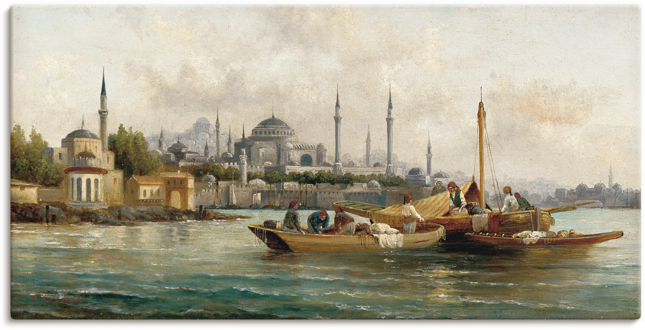 Artland Wandbild »Handelsschiffe vor Hagia Sophia«, Boote & Schiffe, (1 St. günstig online kaufen