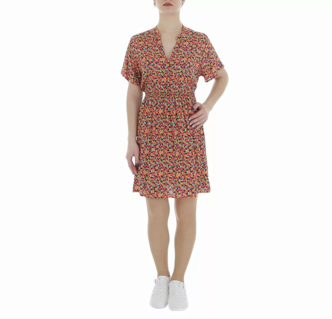 Ital-Design Sommerkleid Damen Freizeit (85987187) Print Minikleid in Orange günstig online kaufen