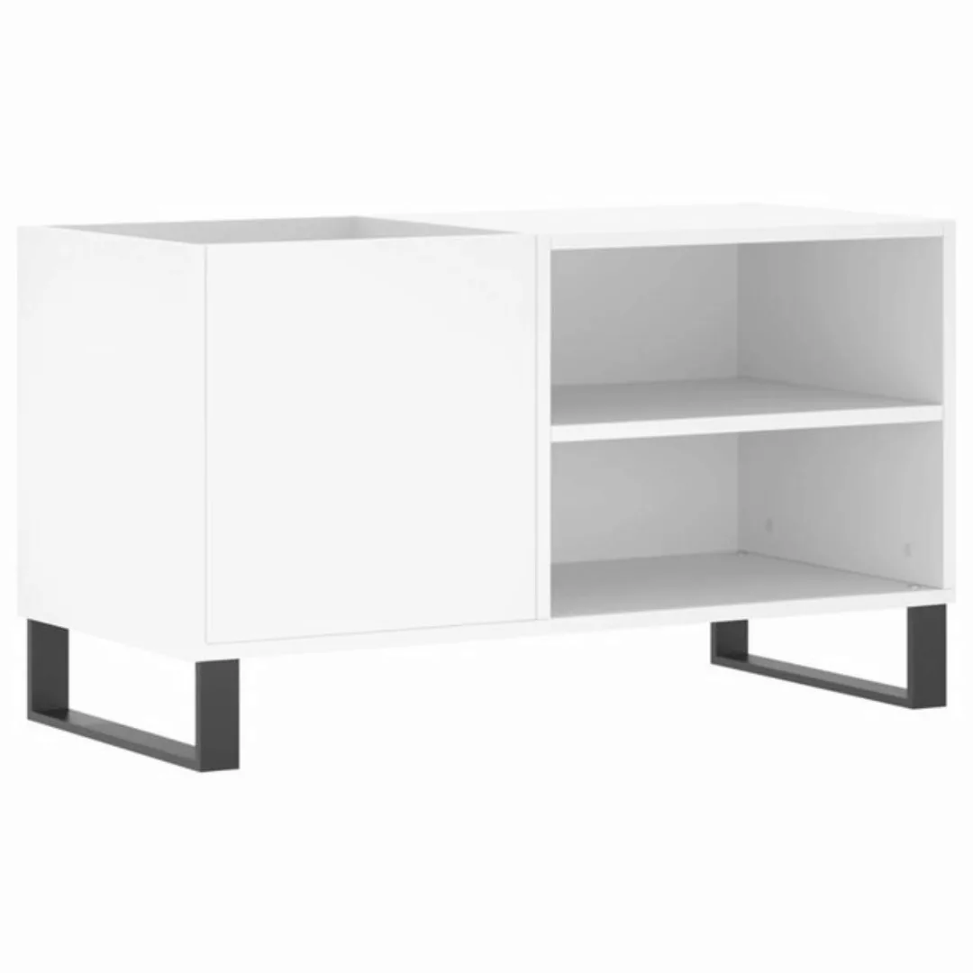 vidaXL Beistellschrank Plattenschrank Weiß 85x38x48 cm Holzwerkstoff günstig online kaufen