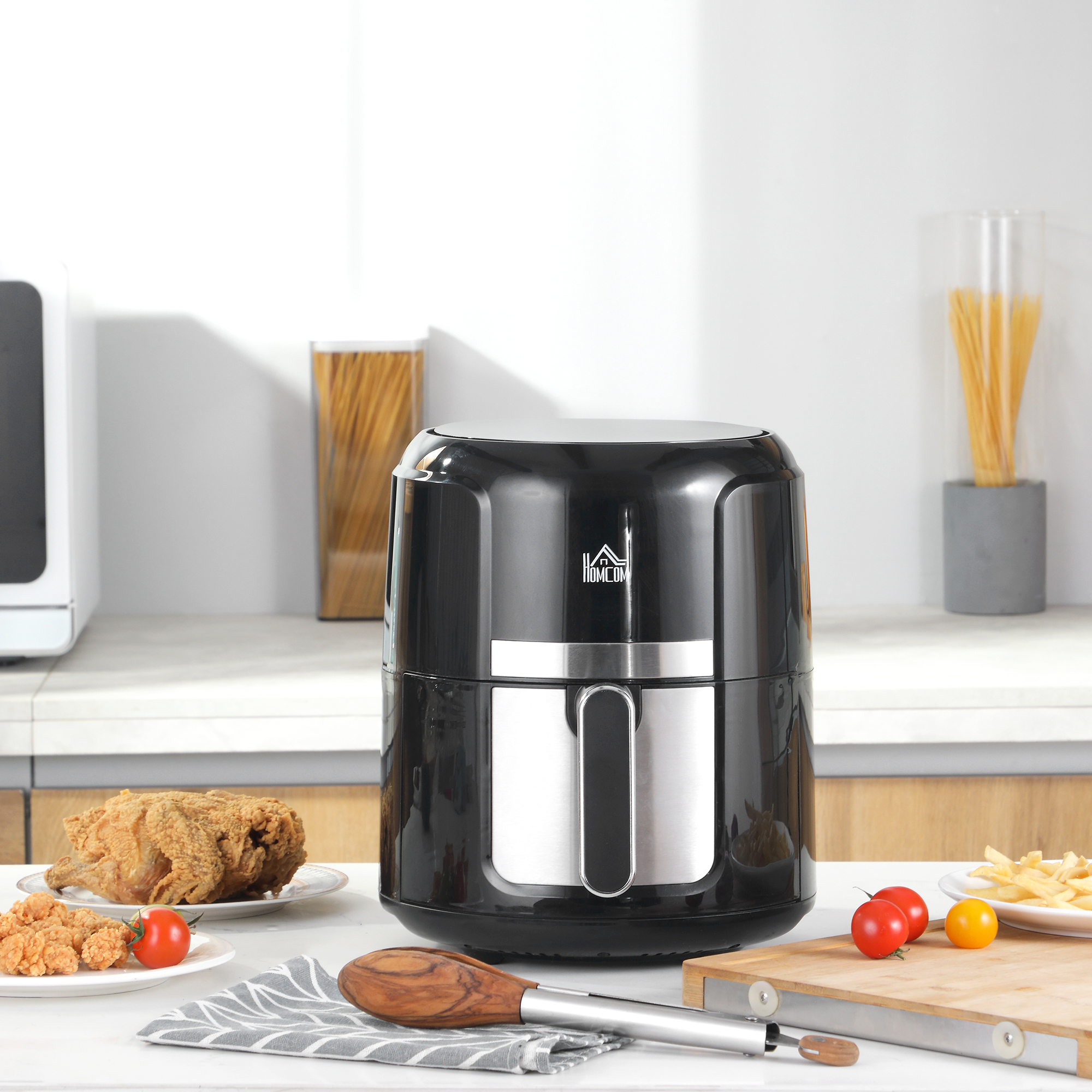 HOMCOM Heißluftfritteuse 4L Airfryer mit 12 Programmen, 60 Min Timer, antih günstig online kaufen