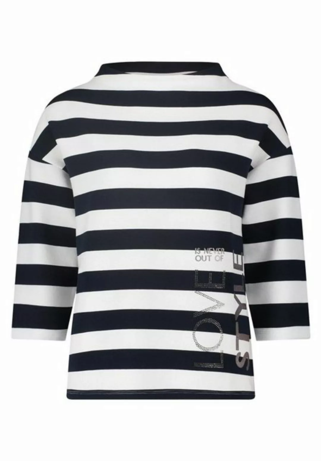 Betty Barclay Sweatshirt Sweat Kurz 3/4 Arm, Dark Blue/Cream günstig online kaufen