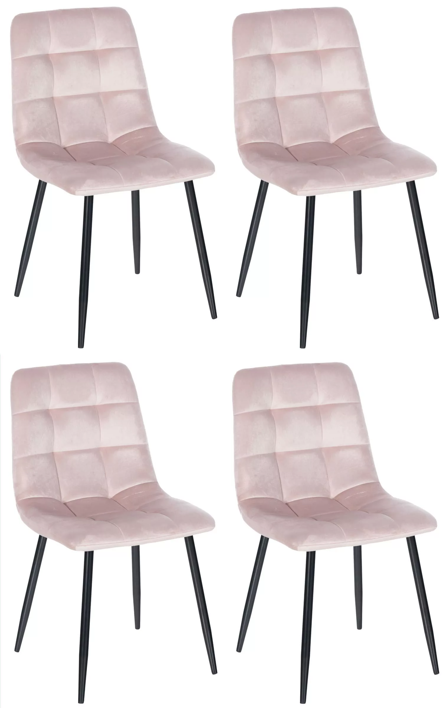4er Set Esszimmerstühle Antibes Pink günstig online kaufen