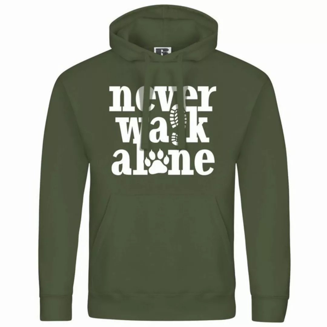 deinshirt Kapuzenpullover Herren Kapuzenpullover Never walk alone Mit Print günstig online kaufen