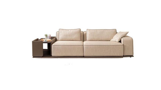 Xlmoebel Sofa Sofa mit drei Sitzplätzen in Beige aus Stoff - Stoffcouch 3-S günstig online kaufen