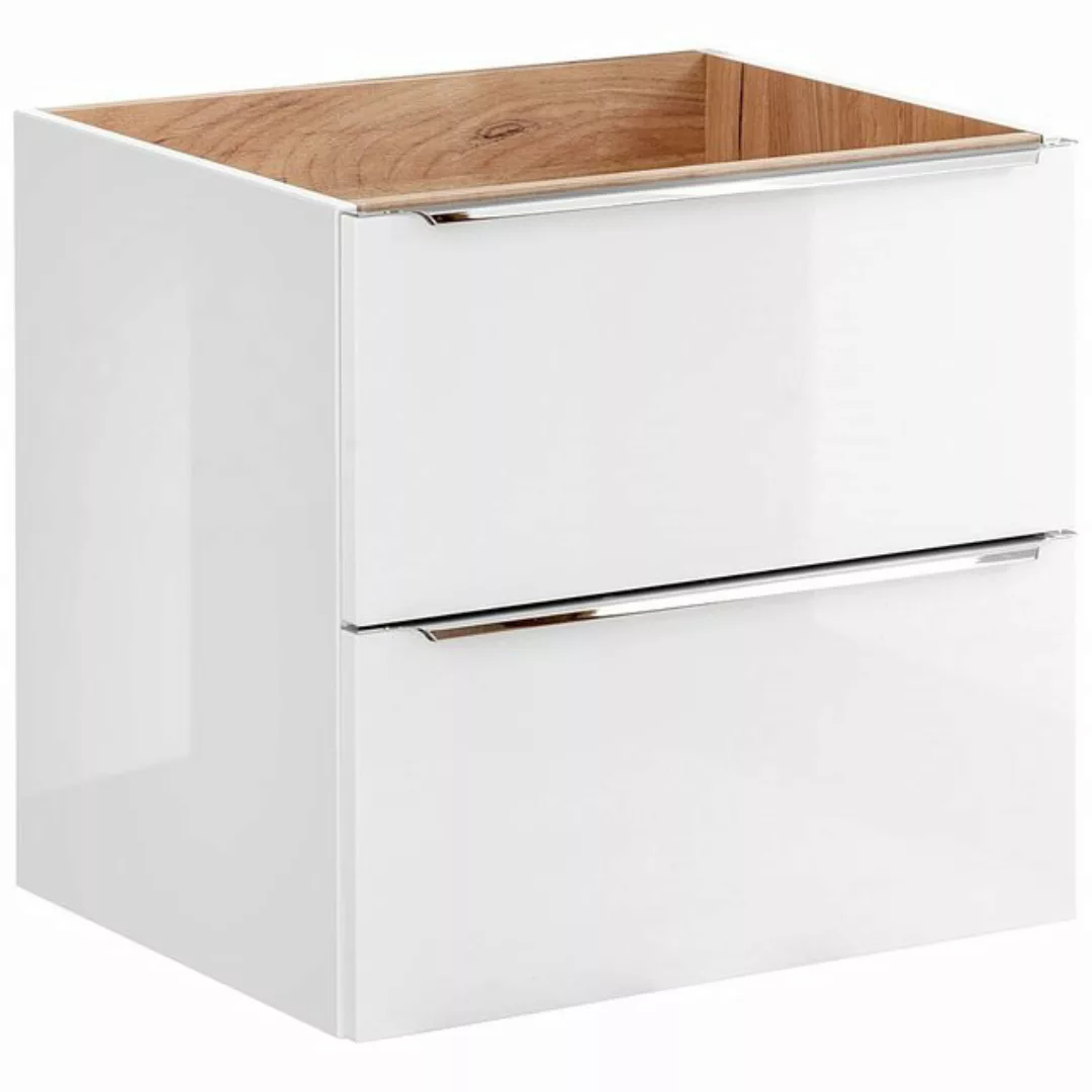 Lomadox Waschbeckenschrank TOSKANA-56 Waschtischunterschrank 60cm in Weiß-H günstig online kaufen