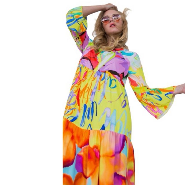 Emily Van Den Bergh Maxikleid Damenkleid 7895-153910 (1-tlg) feinste Viskos günstig online kaufen
