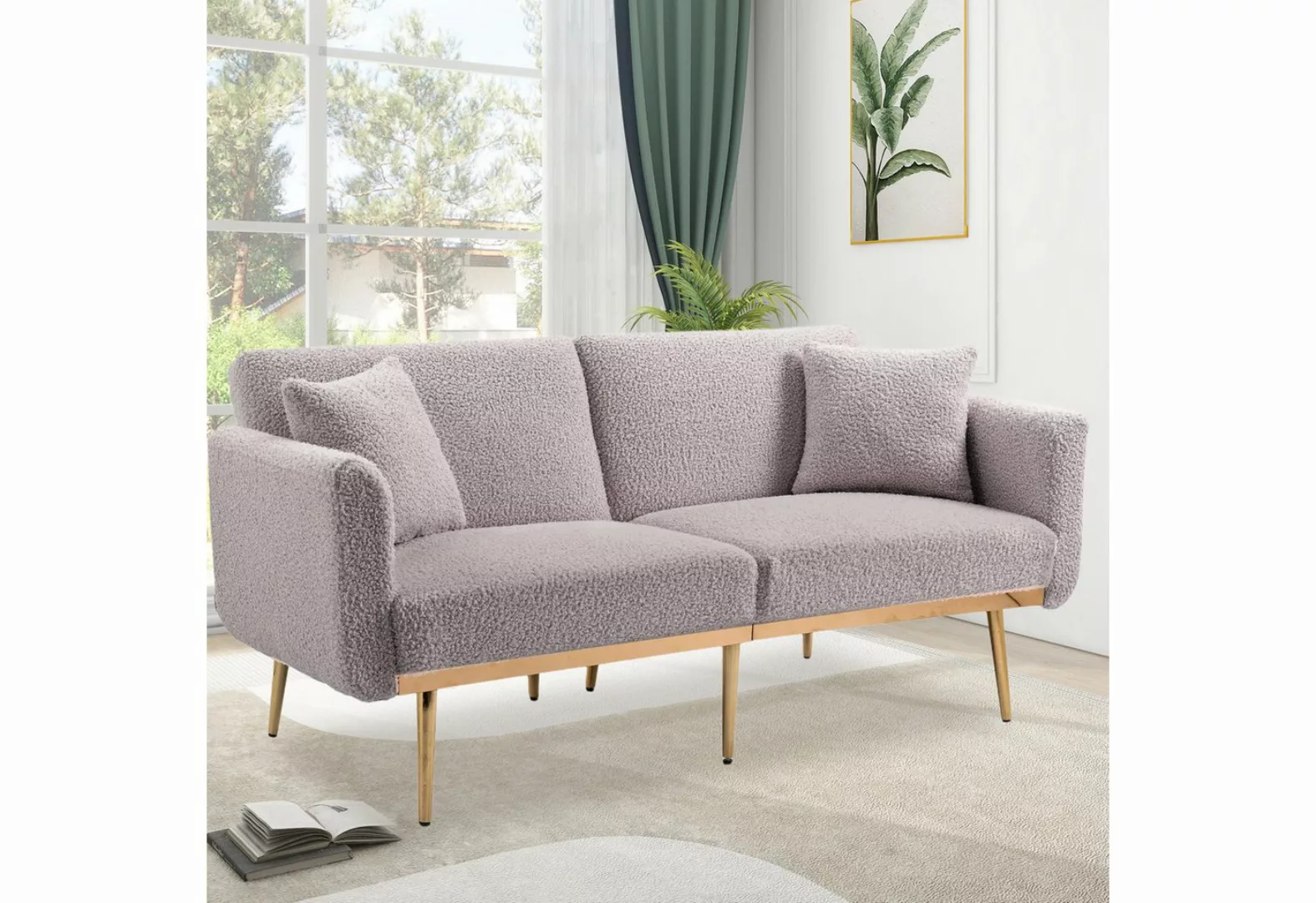 HAUSS SPLOE Schlafsofa 3-Sitzer-Designsofa aus weichem Samt SchlafsofaTages günstig online kaufen