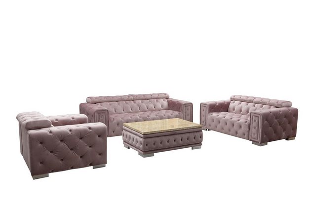 Xlmoebel Sofa Neue Polstergarnitur Chesterfield mit klassischem Design, bes günstig online kaufen