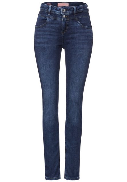 STREET ONE High-waist-Jeans QR JANE mit Elasthan in Slim fit günstig online kaufen