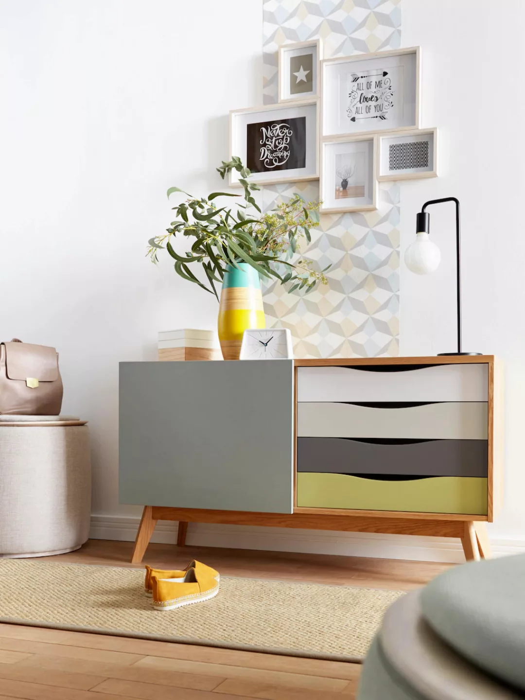 Woodman Sideboard "Hilla", Breite 130 cm, im angesagten skandinavischen Loo günstig online kaufen